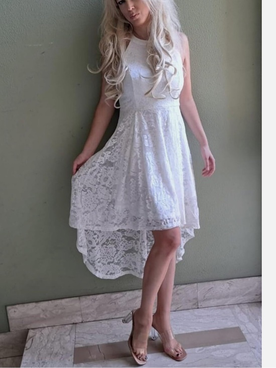 Dressystar Dresses & Skirts - Dressystar White Lace High-Low Dress, S
